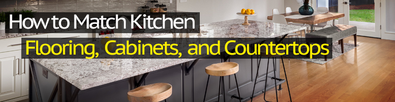 kitchen cabinets countertops and flooring combinations