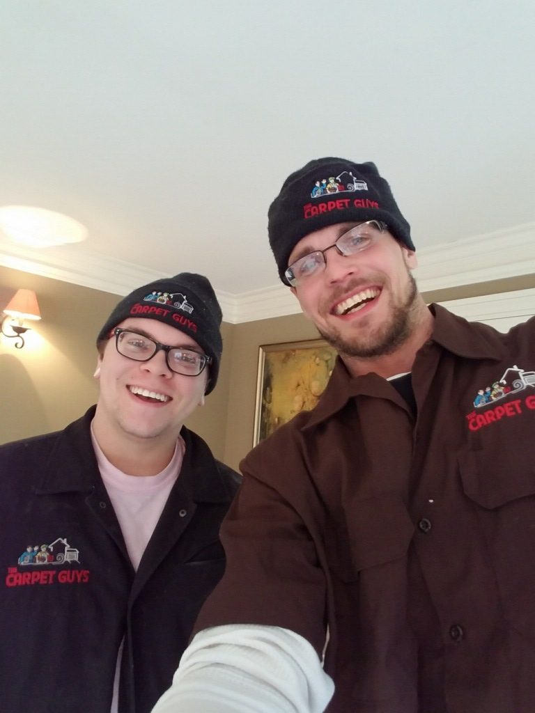 selfie of two installers for The Carpet Guys