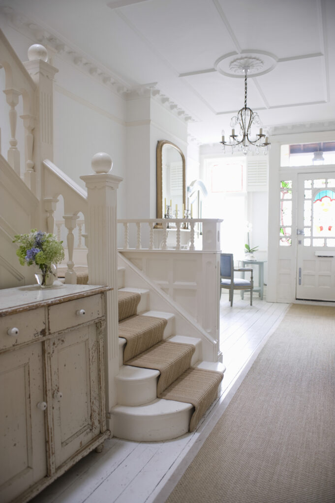 waterfall carpet runner on staircase