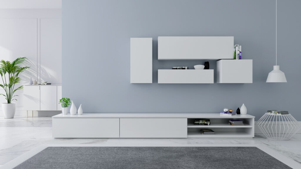 grey marbleized sheet vinyl with white cabinets