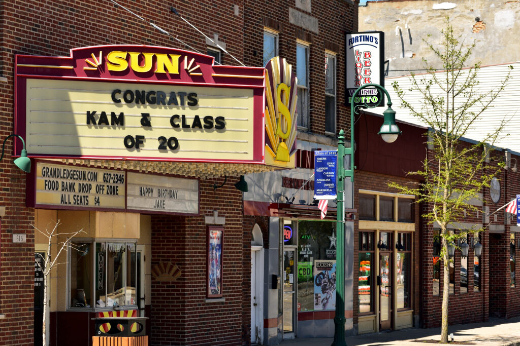 grand ledge michigan downtown with local shops and small businesses