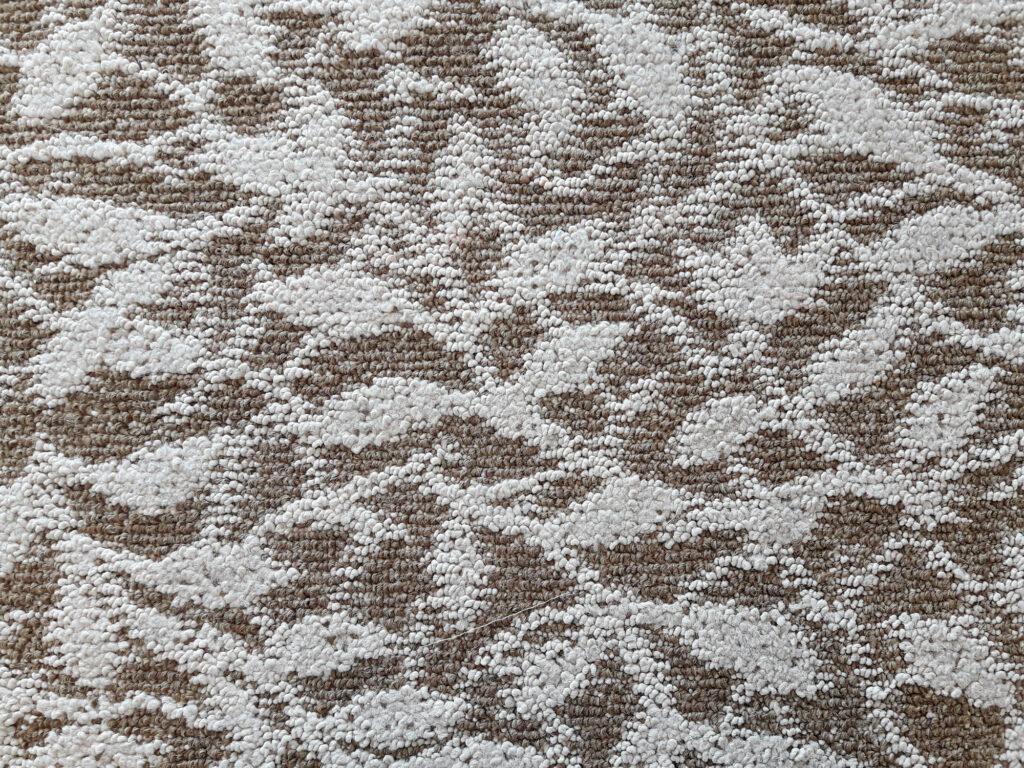 Textured carpet with a pattern