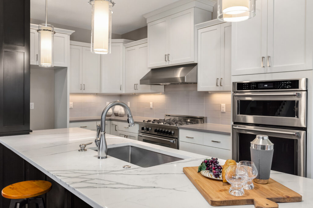 kitchen with updated appliances and fixtures