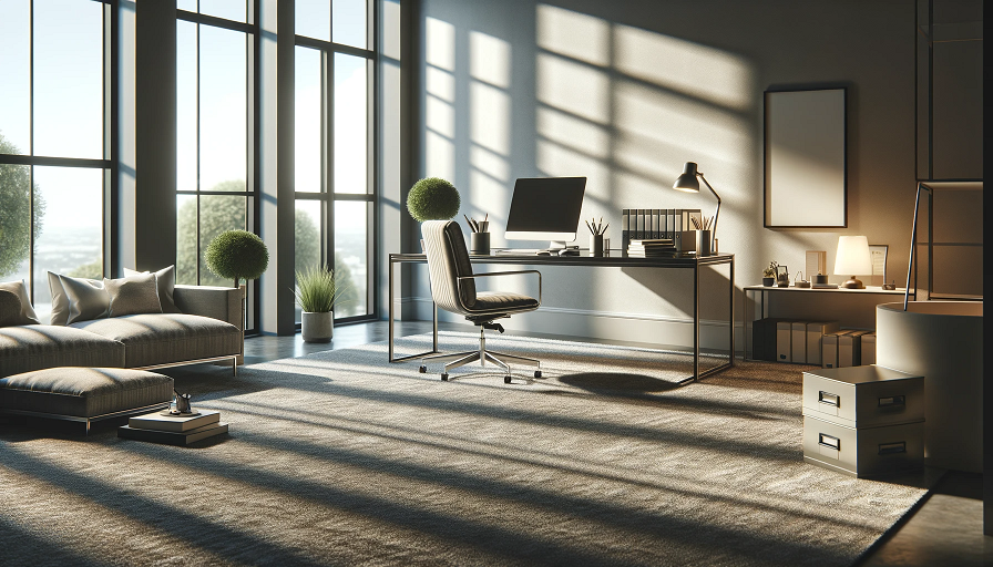 Impact of Natural Light on Home Office Flooring